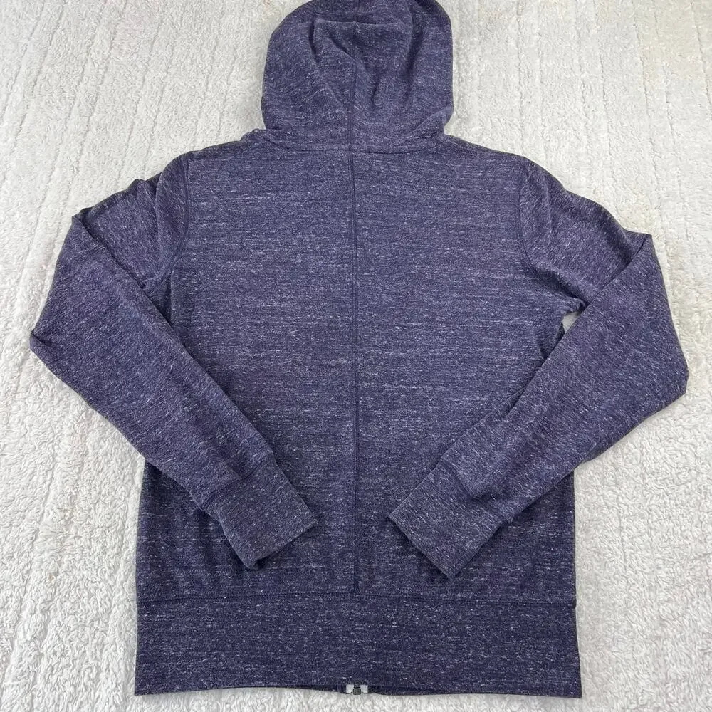Nike purple heather zip up lightweight hooded sweatshirt size medium Y2K